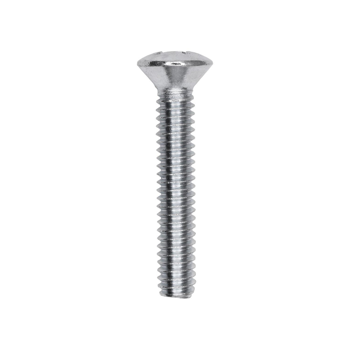 1/4"-20x1-1/2" Phillips Oval Head Machine Screw, Zinc