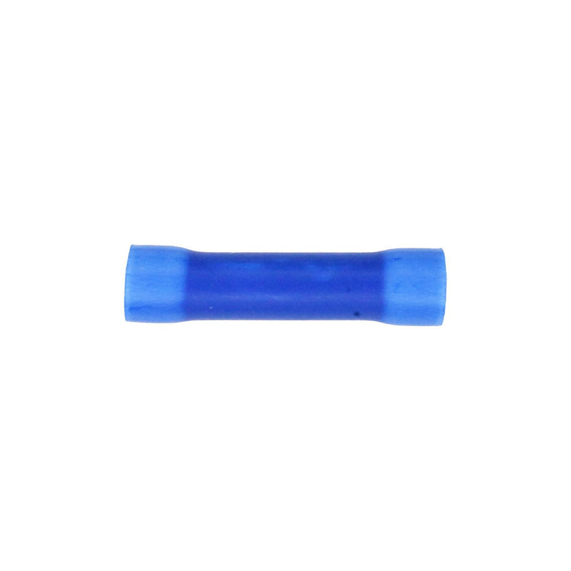 Blue Copper Vinyl Insulator Butt Connector 16-14 Gauge Same As, Electro Tin Plated