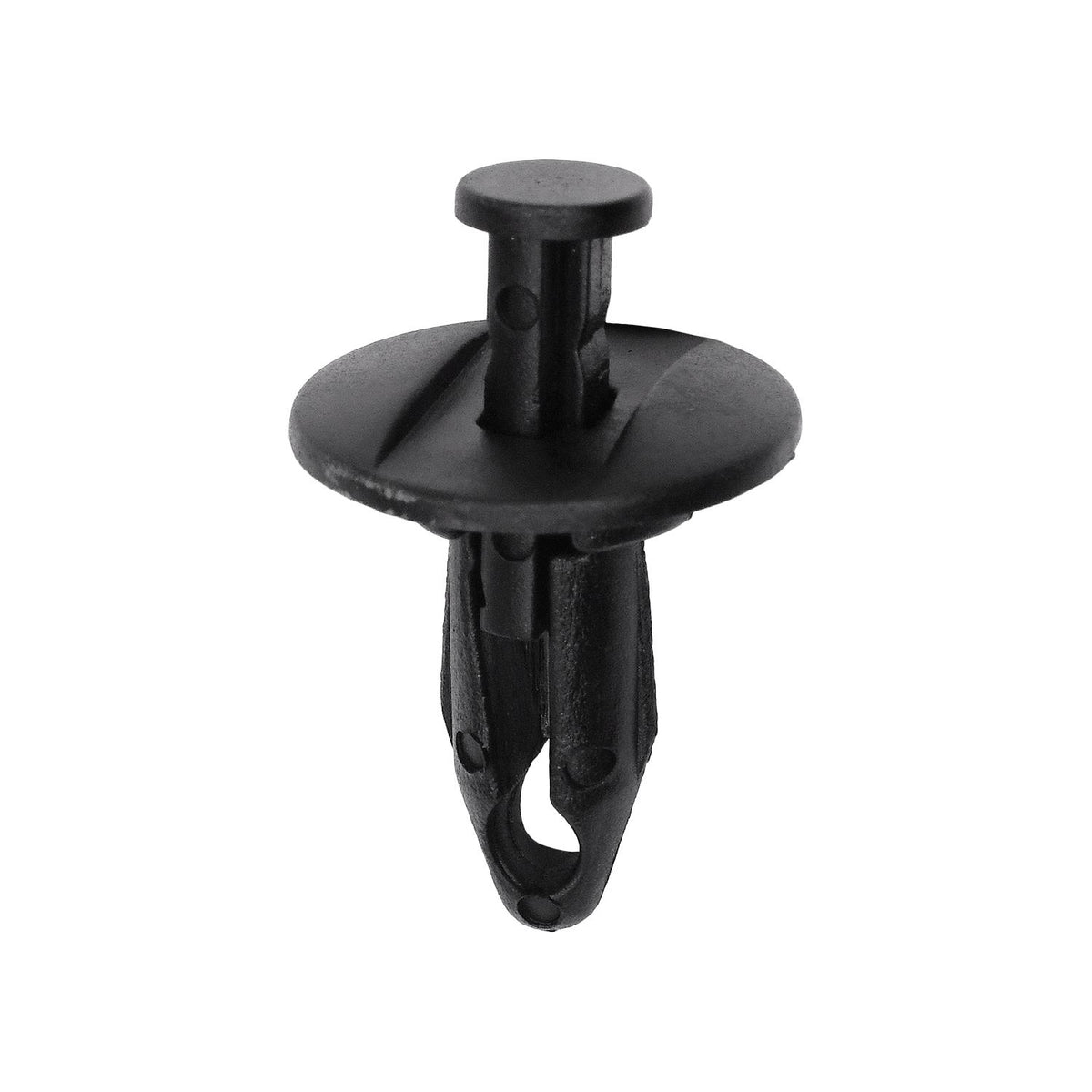 9.5mmx18mm Black Push-Type Front Bumper Fascia Retainer with Closed End, 17mm Head