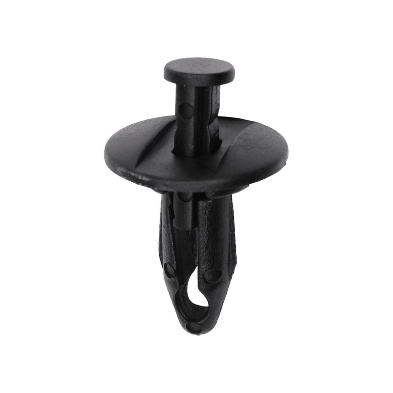 9.5mmx18mm Black Push-Type Front Bumper Fascia Retainer with Closed End, 17mm Head