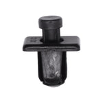 6mmx6mmx8mm Black Nylon Push-Type Retainer with Open End, 8mmx12mm Head