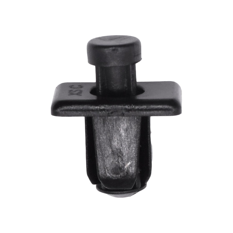 6mmx6mmx8mm Black Nylon Push-Type Retainer with Open End, 8mmx12mm Head