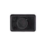 6mmx6mmx8mm Black Nylon Push-Type Retainer with Open End, 8mmx12mm Head