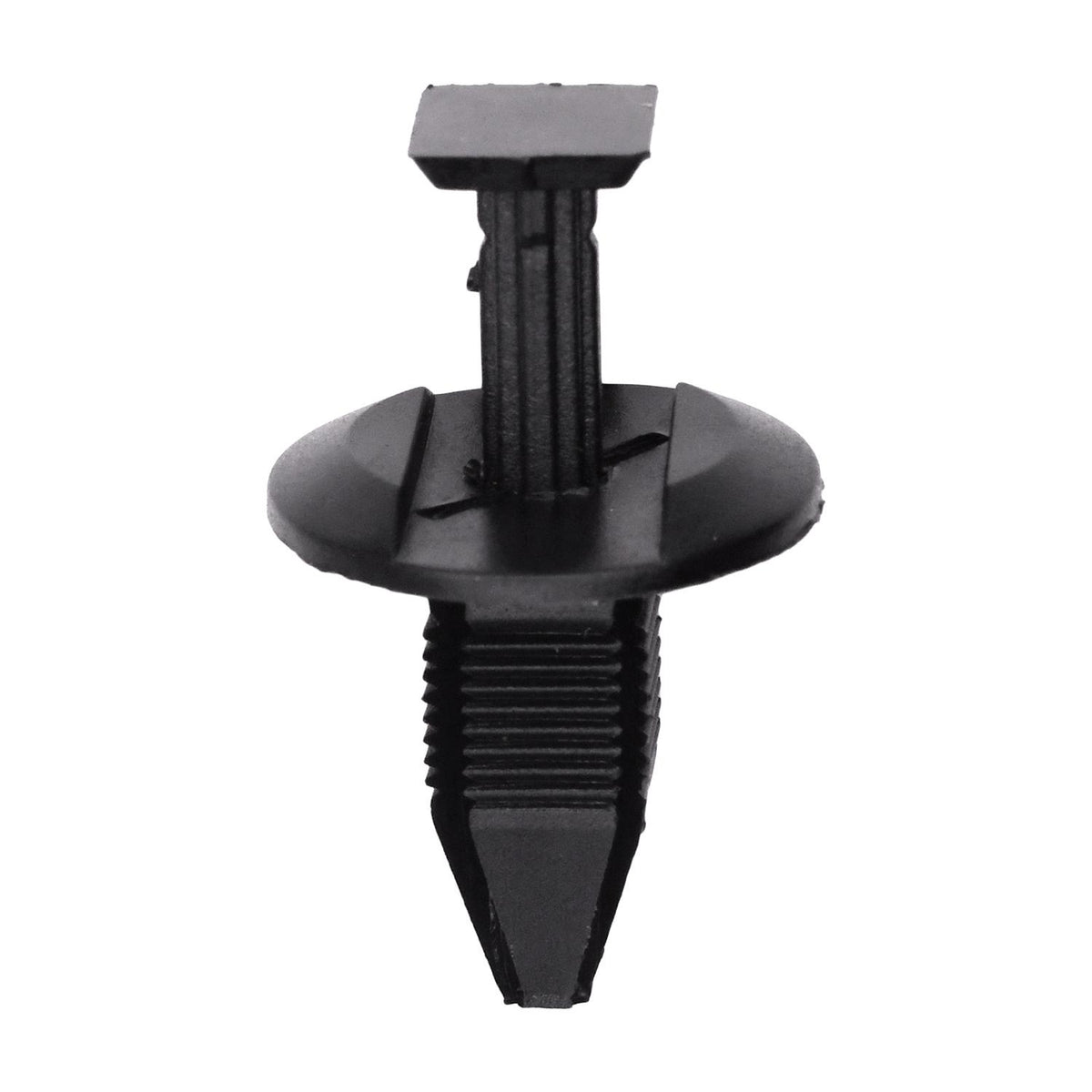 6.3mmx6.3mmx18mm Black Push-Type Front Bumper Stone Deflector Retainer with Closed End, 18mm Head