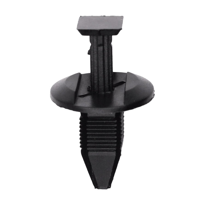 6.3mmx6.3mmx18mm Black Push-Type Front Bumper Stone Deflector Retainer with Closed End, 18mm Head