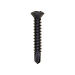 #8x1" Phillips Oval Head Teks Tapping Screw, Drill, Phosphate