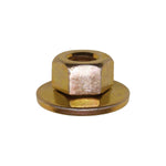 M6-1.0 Free Spinning Washer Nut, 19mm Washer, Yellow Zinc Chromate