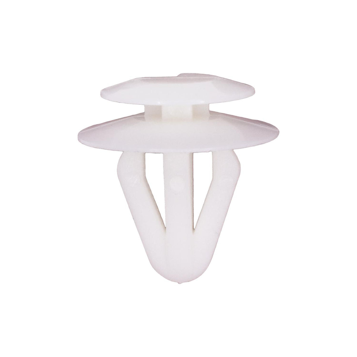 11.5mmx14mm White Nylon Double Head Trim Panel Christmas Tree Retainer, 18.5mm Head