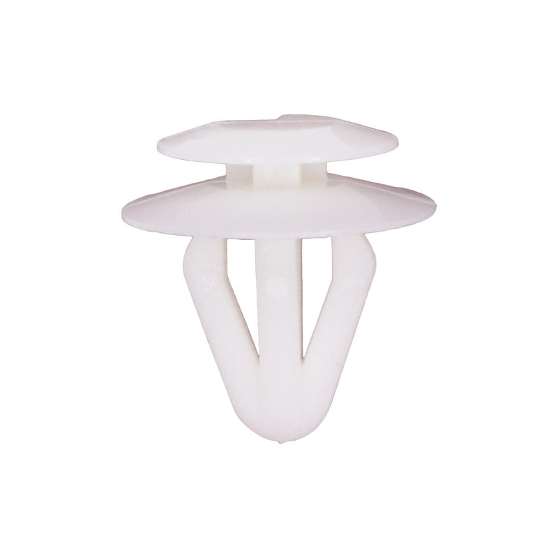 11.5mmx14mm White Nylon Double Head Trim Panel Christmas Tree Retainer, 18.5mm Head