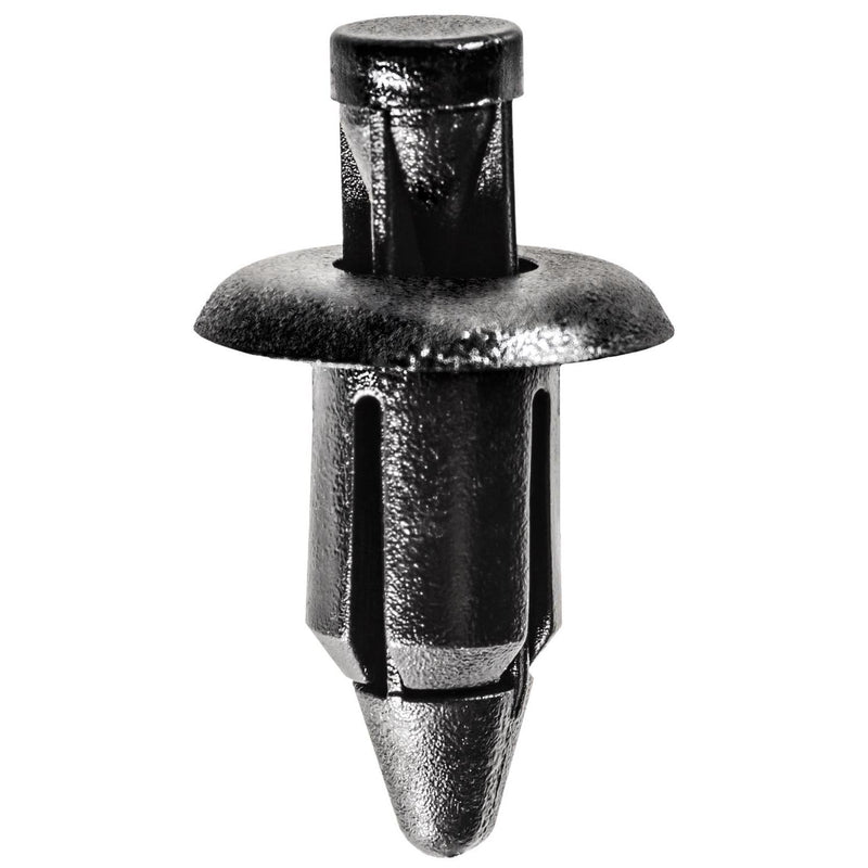 6mmx8mm Black Push-Type Retainer with Drive Pin, 12mm Head