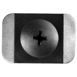 10mmx18mm Black Screw-Type Bumper Cover Retainer with Open End, 20mmx30mm Head