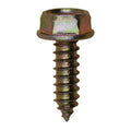 M6-1.81x20mm Phillips Hex Head Flange Washer Tapping Screw, Type A/AB, 13mm Washer, Yellow Zinc Dichromate
