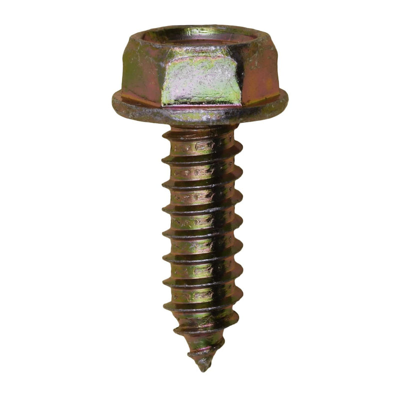 M6-1.81x20mm Phillips Hex Head Flange Washer Tapping Screw, Type A/AB, 13mm Washer, Yellow Zinc Dichromate