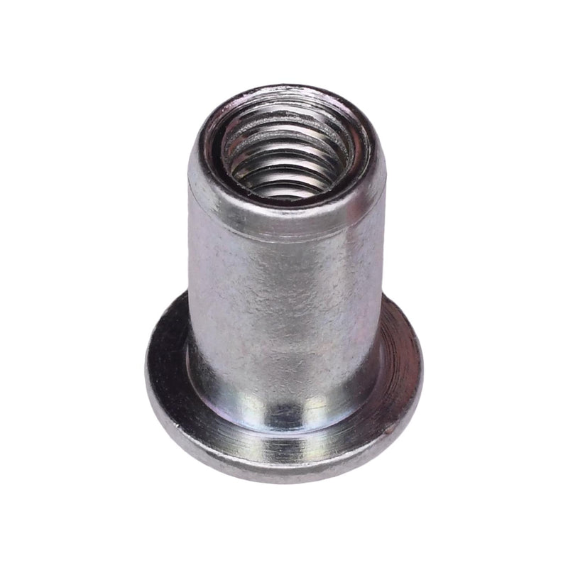 M6-1.0 Large Flange Thin Sheet Nutsert, 0.05-3.00mm Grip, Yellow Zinc Chromate