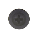 #8x3/8" Phillips Truss Head Oval Washer Tapping Screw, Type A/AB, 3/8" Washer, Black E-Coat