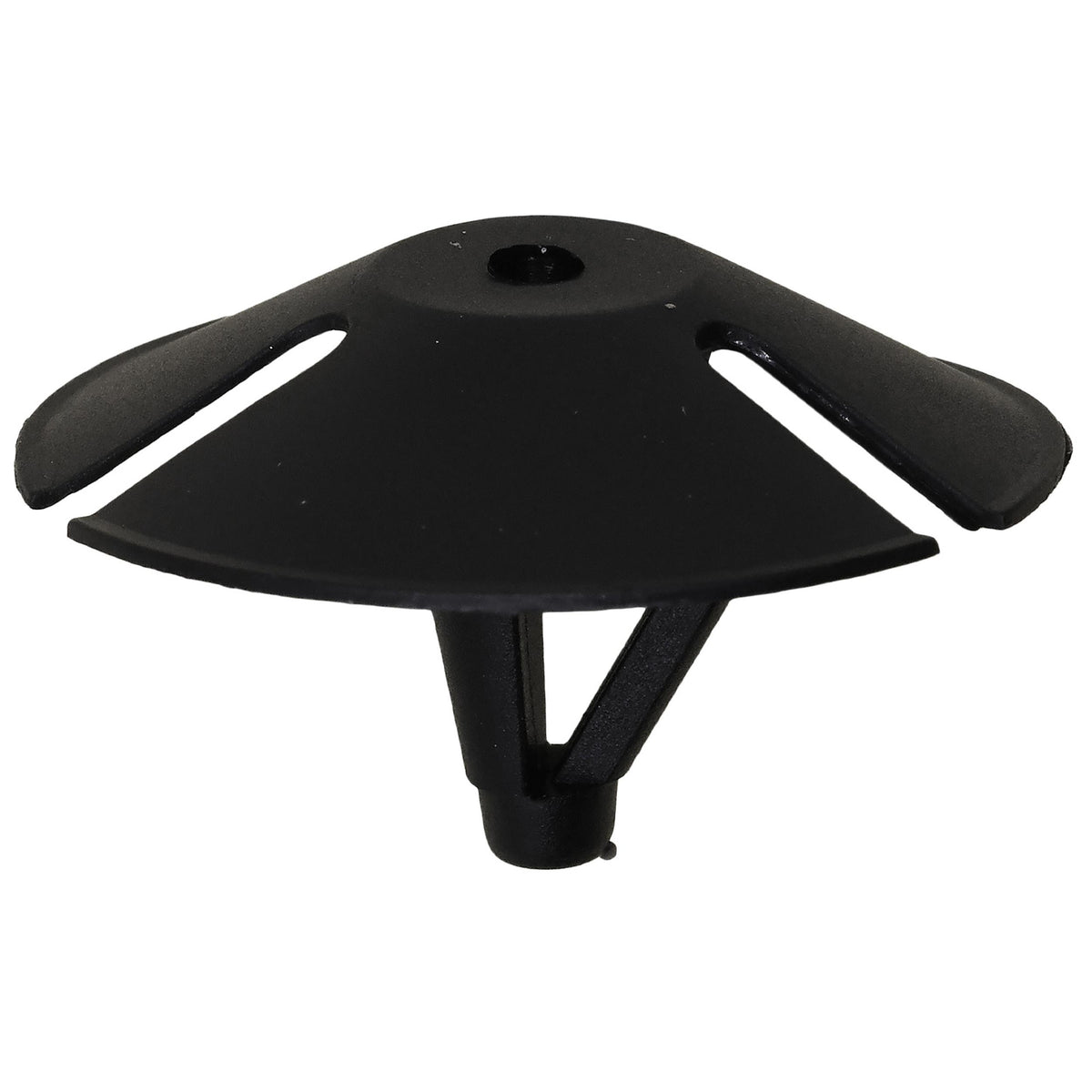 3/8"x3/4" Black Nylon Single Head Hood Insulation And Fender Shield Christmas Tree Retainer, 1-5/16" Head