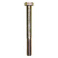 3/8"-16x3-1/2" Hex Head Alternator Bolt Grade 8 Cap Screw, Yellow Zinc Dichromate