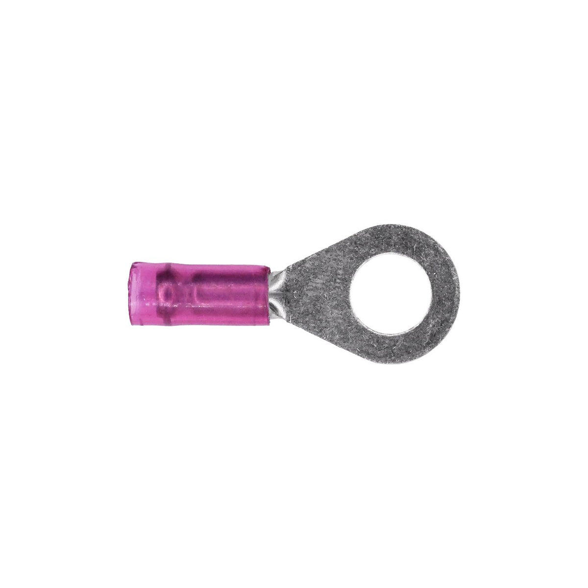 1/4" Red Nylon Insulated Ring Terminal 22-18 Gauge Stud