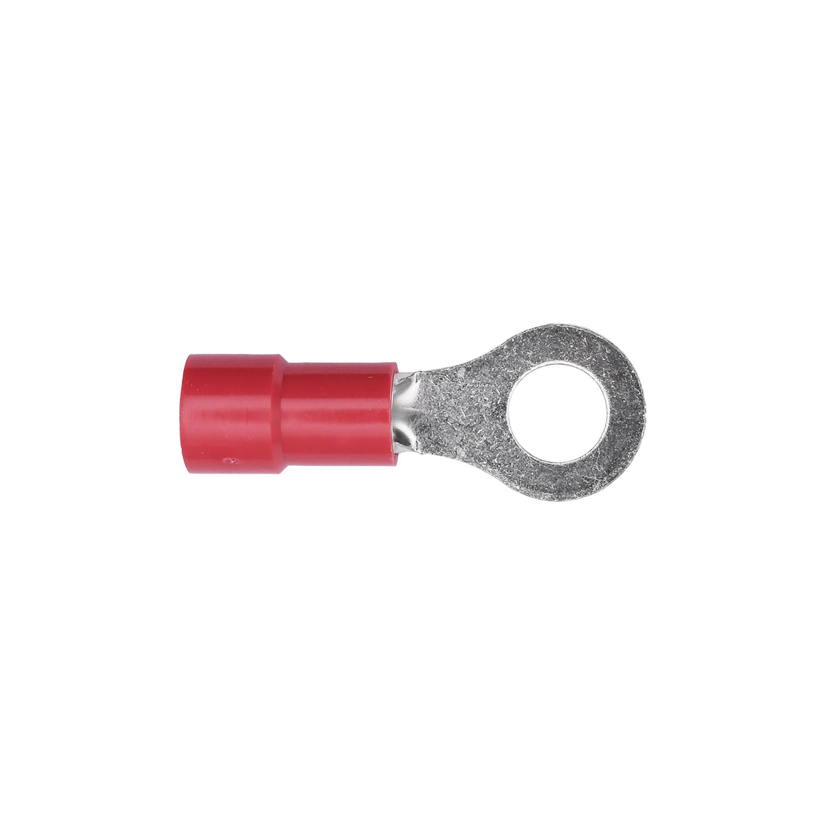 5/16" Red Copper Vinyl Insulated Ring Terminal 8 Gauge Stud, Electro Tin Plated