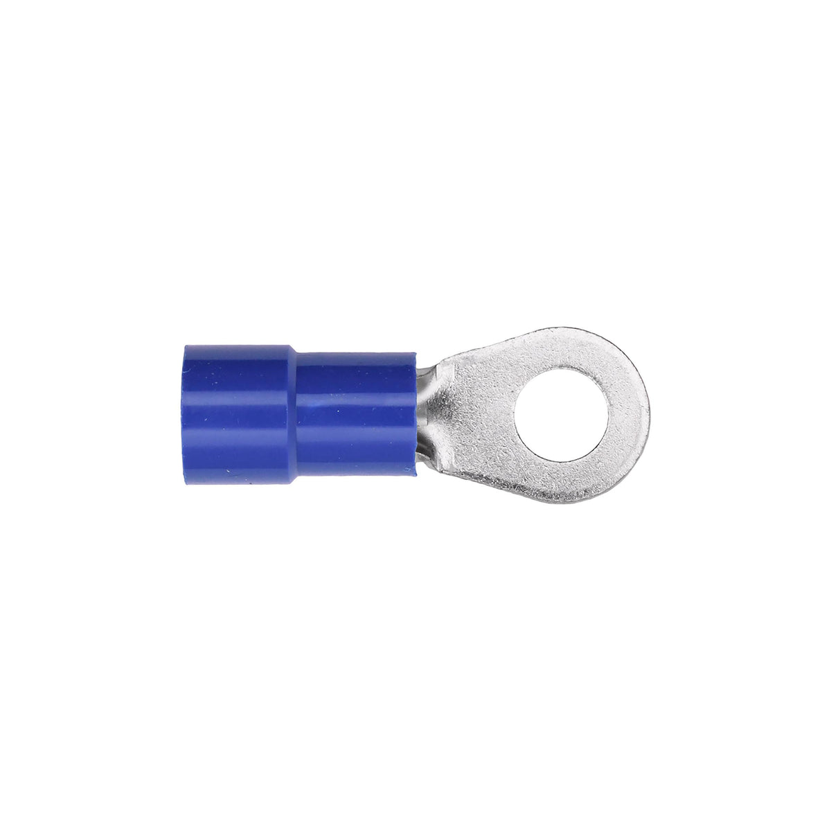 5/16" Blue Copper Vinyl Insulated Ring Terminal 6 Gauge Stud, Electro Tin Plated