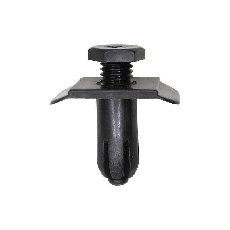 10mmx20mm Black Screw-Type Bumper Cover Retainer Head Size with Open End, 20mmx30mm Head