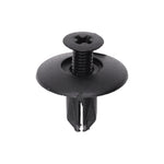 6mmx12mm Black Screw-Type Cowl Retainer with Open End, 18mm Head