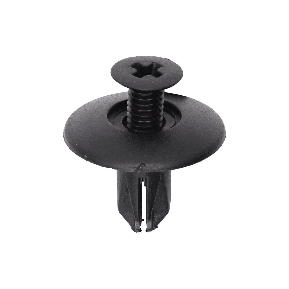 6mmx12mm Black Screw-Type Cowl Retainer with Open End, 18mm Head