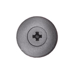 6mmx12mm Black Screw-Type Cowl Retainer with Open End, 18mm Head