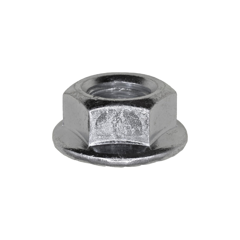 1/2"-13 Spin Lock Nut with Serrations, Zinc
