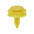 5/16"x3/4" Yellow Nylon Triple Head Door Trim Panel Christmas Tree Retainer, 13/16"x29/32" Head