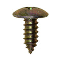 M6-1.81x15mm Phillips Truss Head License Plate Screw, Type A/AB, Yellow Zinc Dichromate