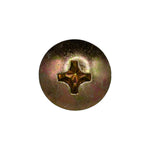 M6-1.81x15mm Phillips Truss Head License Plate Screw, Type A/AB, Yellow Zinc Dichromate