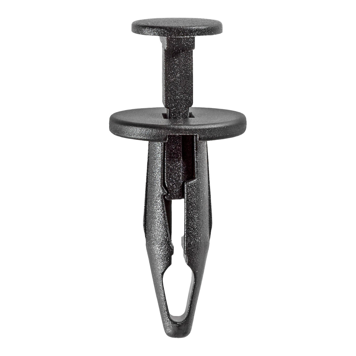 6mmx23mm Black Push-Type Fascia Retainer with Closed End, 15mm Head