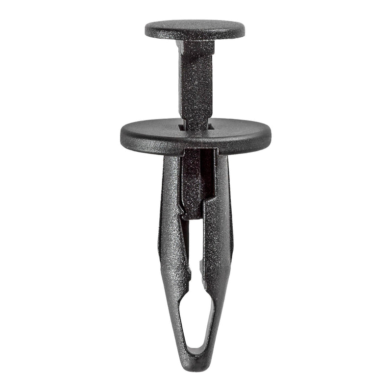 6mmx23mm Black Push-Type Fascia Retainer with Closed End, 15mm Head