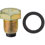 1/2"-20x13/16" Magnetic Drain Plug Double Oversize with Gasket, Yellow Zinc Chromate