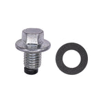 M12-1.75x19mm Magnetic Oil Drain Plug with Gasket, Zinc