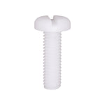 M6-1.0x20mm Slotted Pan Head License Plate Screw, Nylon