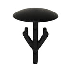 8mmx15mm Black Nylon Single Head Cowl Top Retaining Clip, 14mm Head