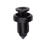 9mmx12mm Black Screw-Type Bumper Cover Retainer with Open End, 15mm Head