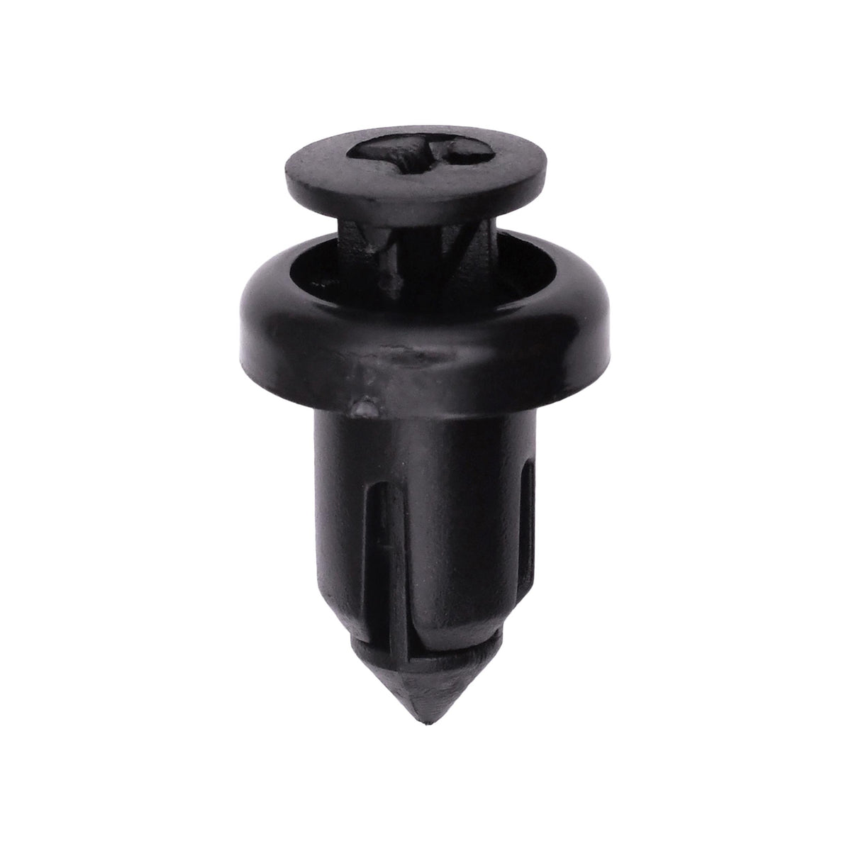 9mmx12mm Black Screw-Type Bumper Cover Retainer with Open End, 15mm Head