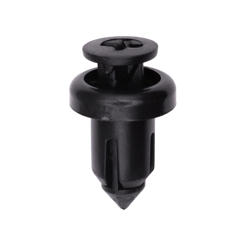 9mmx12mm Black Screw-Type Bumper Cover Retainer with Open End, 15mm Head