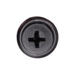 9mmx12mm Black Screw-Type Bumper Cover Retainer with Open End, 15mm Head