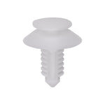 8mmx18mm White Nylon Double Head Trim Panel Christmas Tree Retainer, 20mm Head