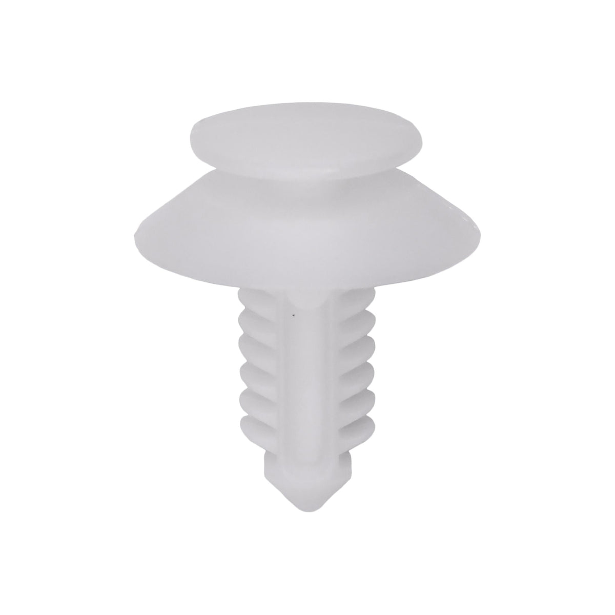 8mmx18mm White Nylon Double Head Trim Panel Christmas Tree Retainer, 20mm Head