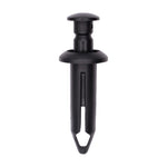 8mmx29mm Black Nylon Push-Type Rivet, Head, Long with Closed End, 15mm Head