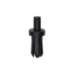 5mmx10mm Black Push-Type Retainer with Open End, 7mm Head