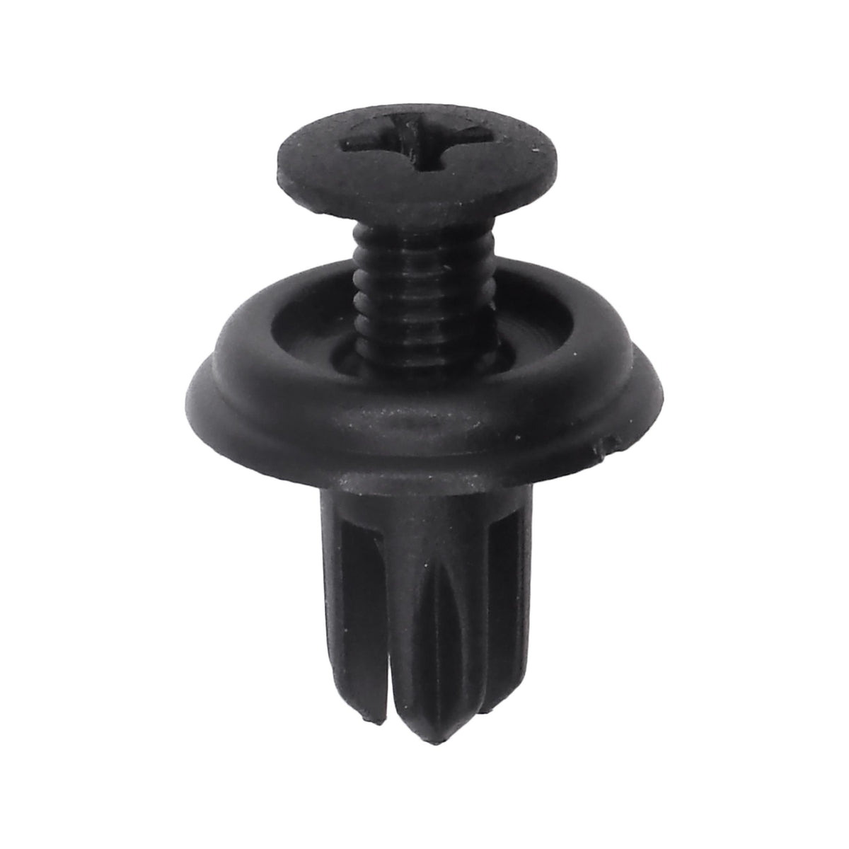 6mmx11mm Black Screw-Type Cowl Vent Panel Retainer with Open End, 13mm Head