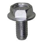 M6-1.0x12mm Hex Head Flange License Plate Screw, Zinc & Clear, 14mm Flange Diam