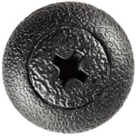 7mmx10mm Black Screw-Type Bumper Retainer with Open End, 17mm Head