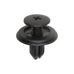 8mmx14mm Black Screw-Type Bumper And Fascia Retainer with Open End, 22mm Head